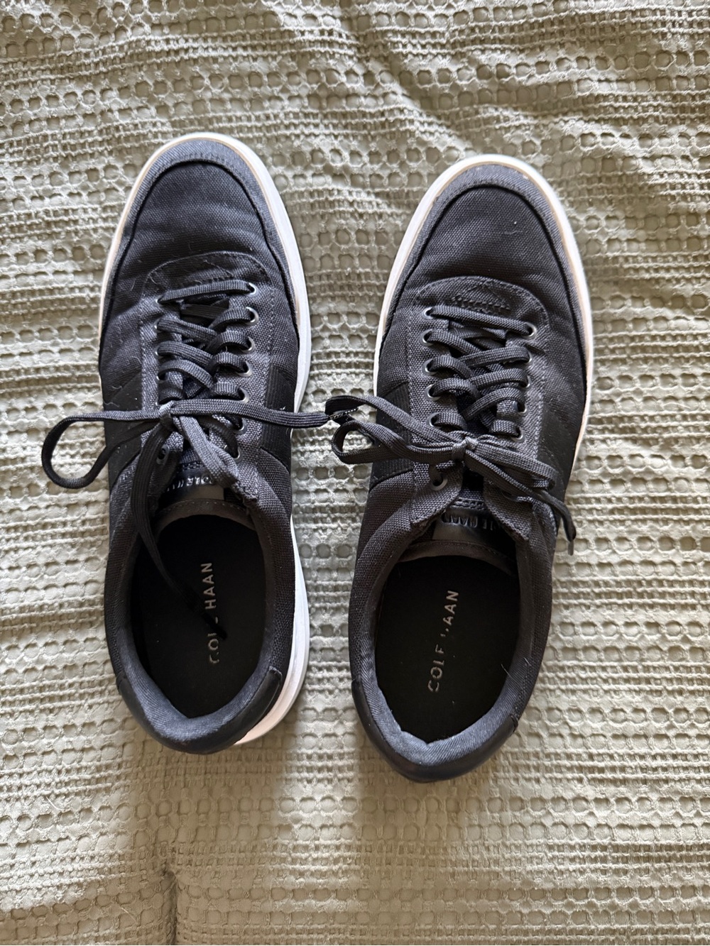 Cole Haan Men's Black Low-Top Casual Sneakers - Picture 2 of 4